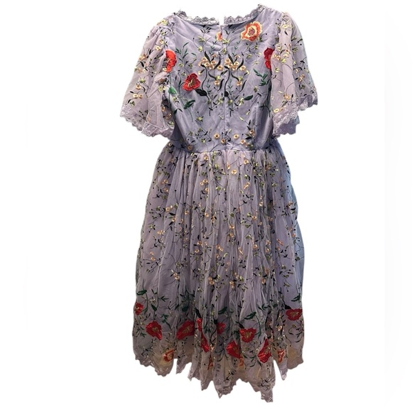 Jessakae embroidered lilac Darla dress size L - Picture 9 of 15